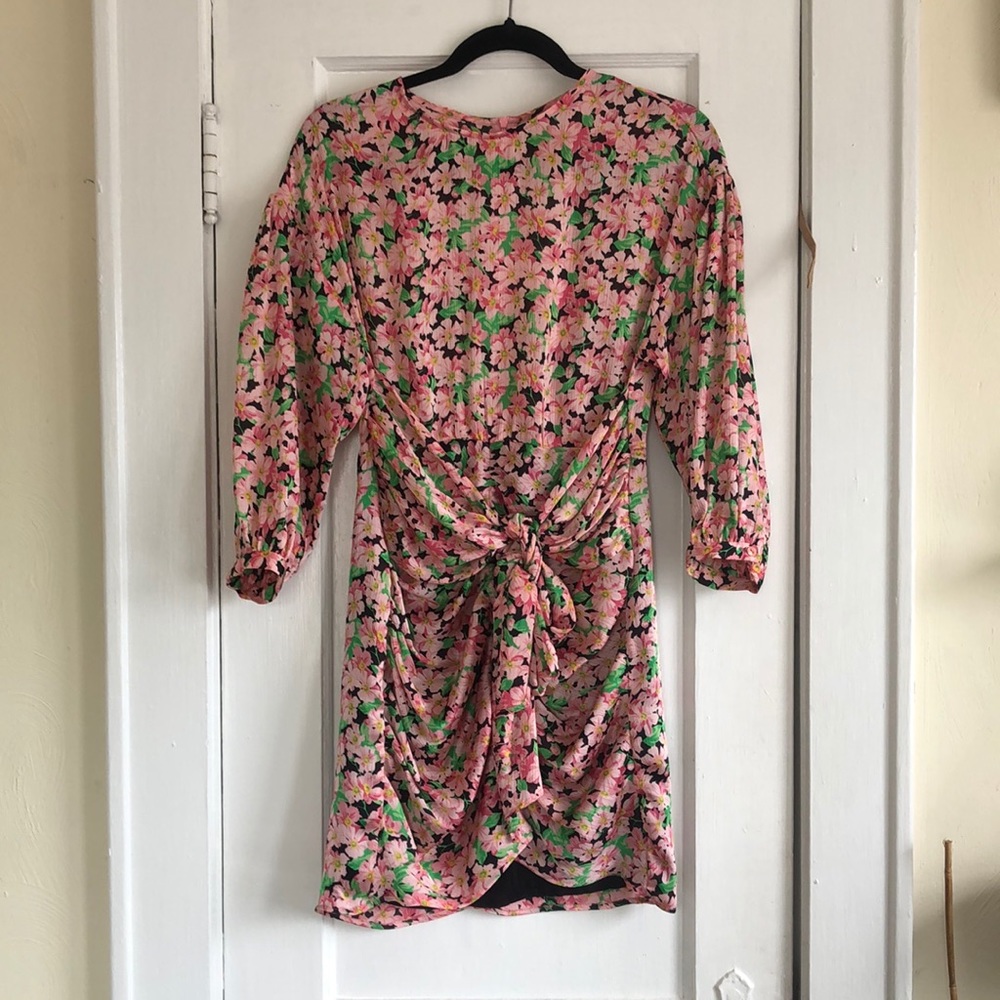 NWT Zara floral mini wrap dress